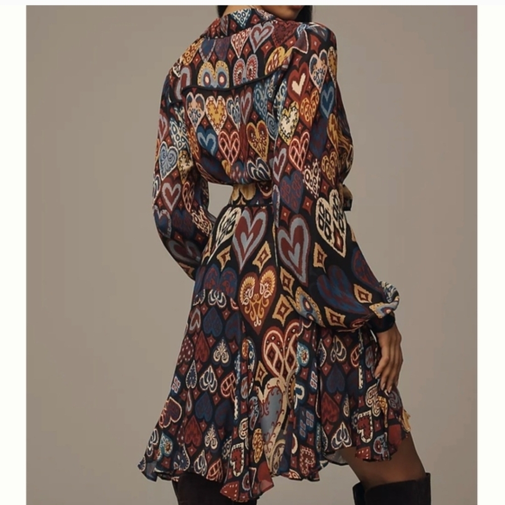 FARM Rio Colorful Heart Long Sleeve Dress - Picture 4 of 17